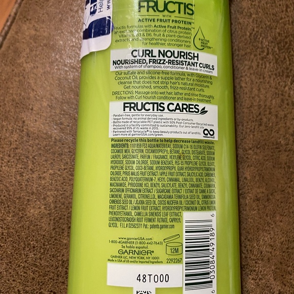 Garnier Fructis Curl Nourish Fortifying Shampoo and Conditioner (New) - Picture 14 of 15